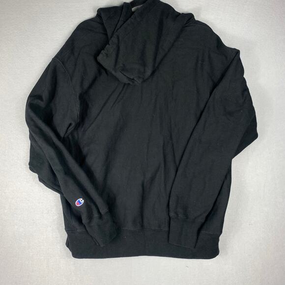Champion Hoodie Mens XL Black Reverse Weave Full Zip Sweatshirt Y2K - Picture 2 of 13